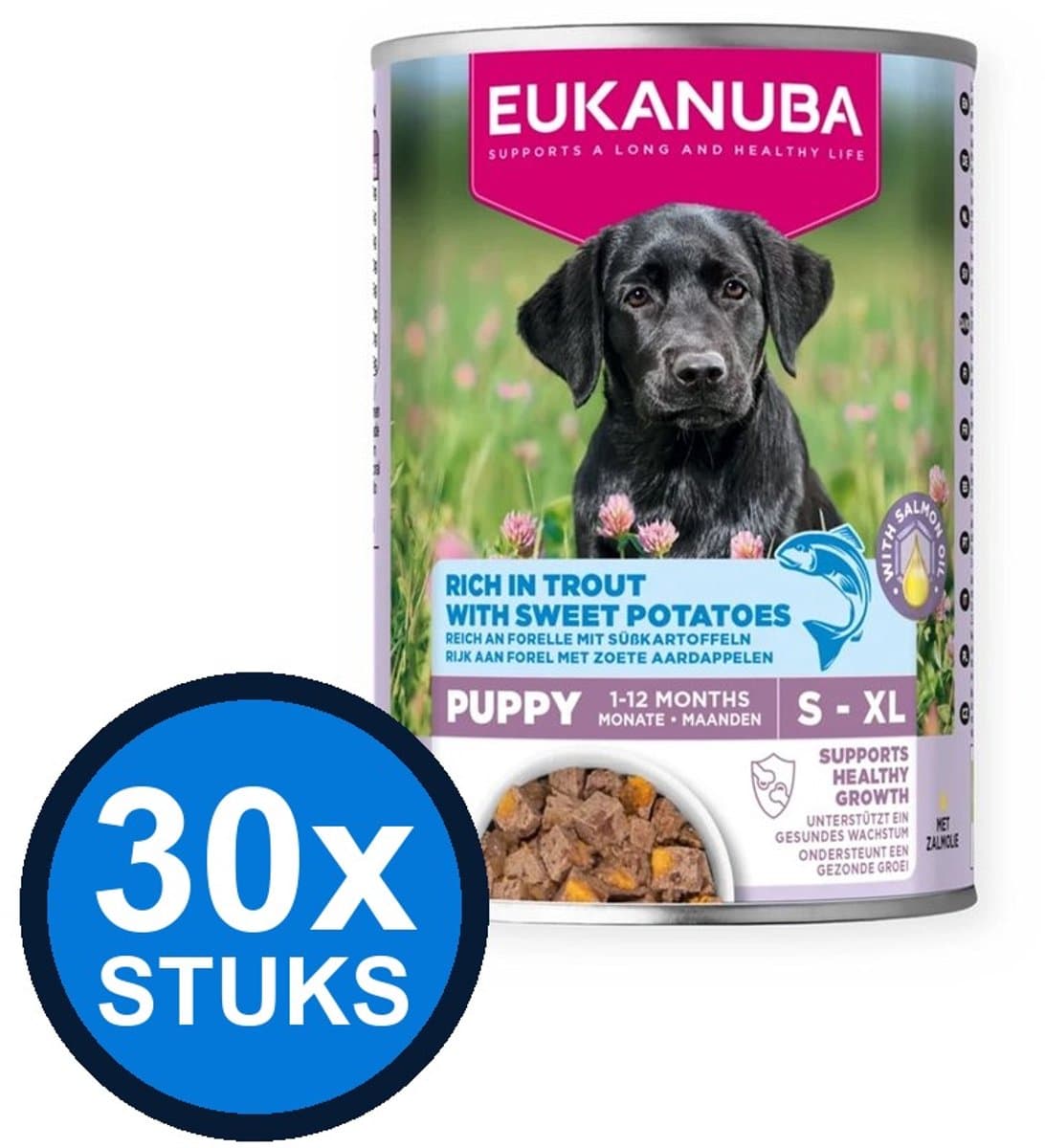 30x Eukanuba - Life Care Dog Wet Puppy Trout & sweet Potato - Hondenvoer Natvoer - 400 g