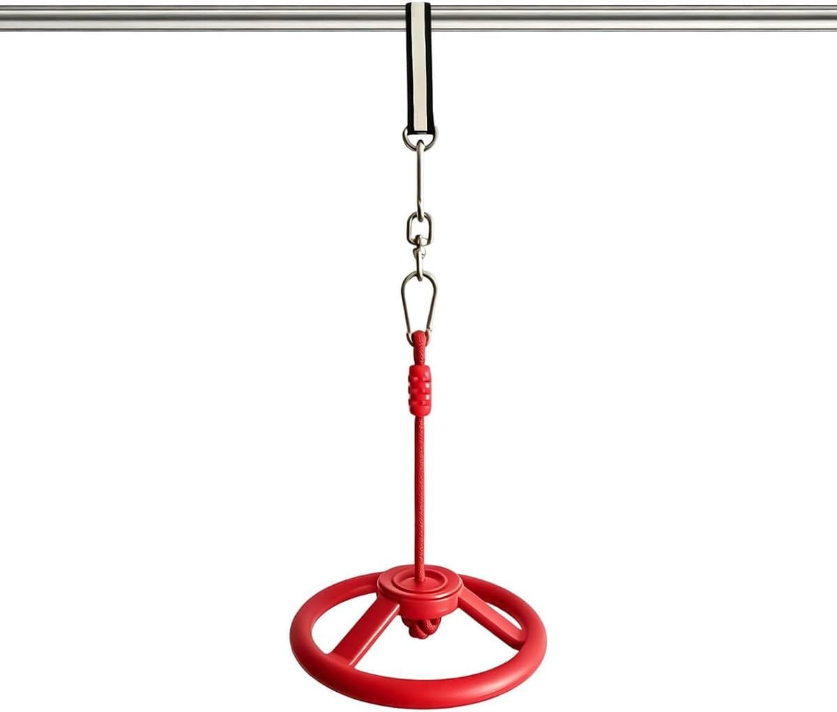 Obstakelwiel Speeltuin - Trainingswiel Hindernis - Actief Spel - 360 Graden Draaiend - Tot 120kg - Rood