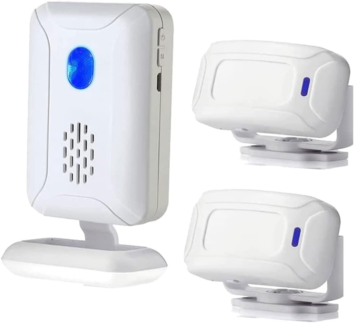 Draadloze Bewegingsmelder - Deur Sensor - Bezoekers Melder - 280 Meter Bereik - 2 Sensor & 1 Ontvanger - Wit
