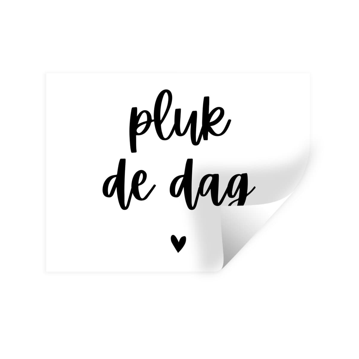 Muurstickers - Sticker Folie - Quotes - Pluk de dag - Carpe diem - Spreuken - 160x120 cm - Plakfolie - Muurstickers Kinderkamer - Zelfklevend Behang XXL - Zelfklevend behangpapier - Stickerfolie