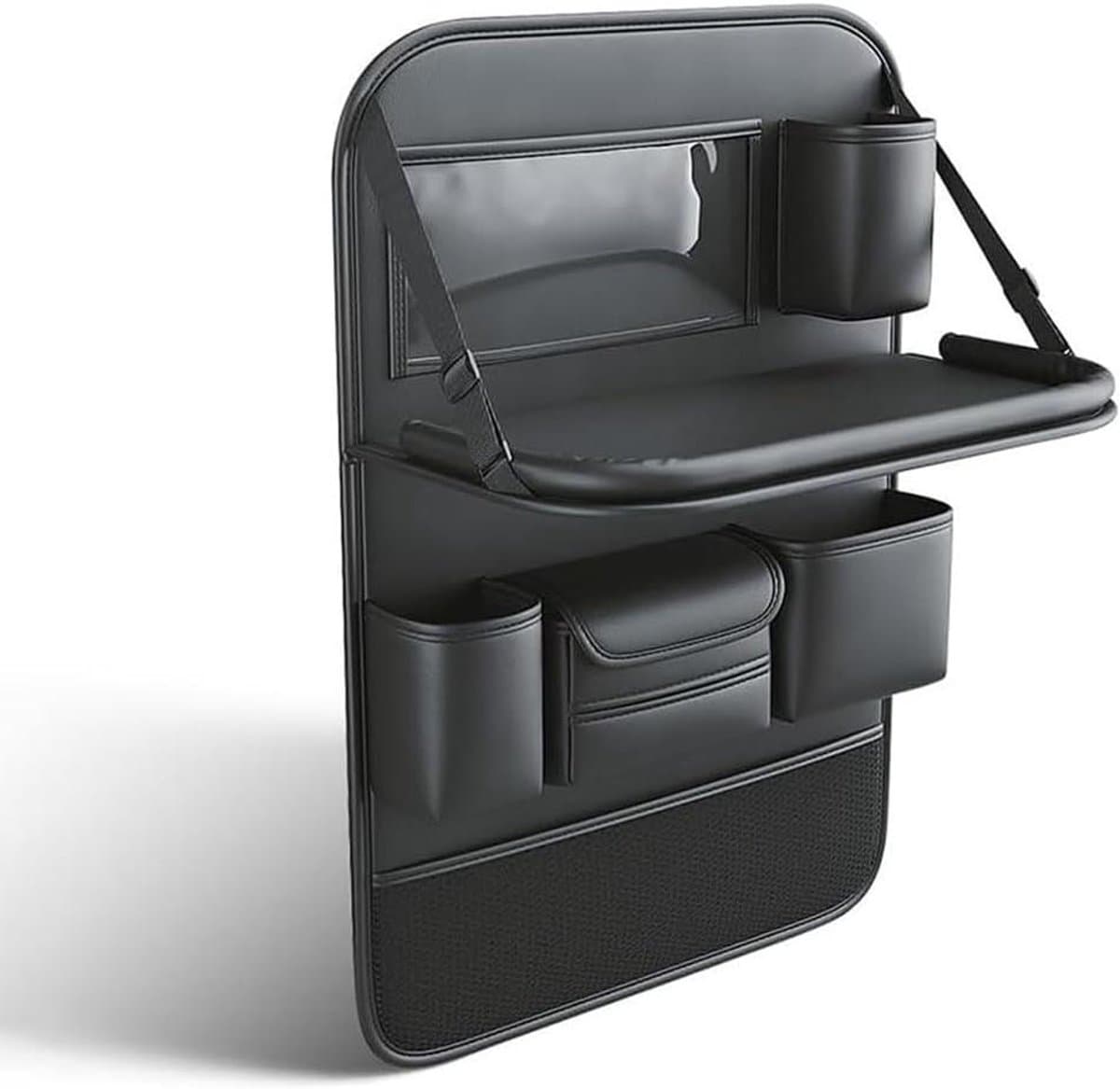 Autostoel Organizer - Stoel Opberger - Auto Organiseren - Met Opklapbare Tafel - 64 x 45 cm - Zwart