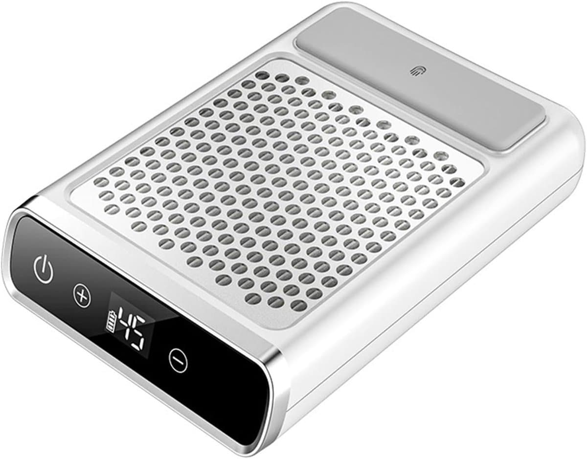 Professionele nagelstofzuiger, 80 W, instelbare snelheid tot 4500 omw/min, lcd-touchscreen, accustofzuiger voor manicure en pedicure