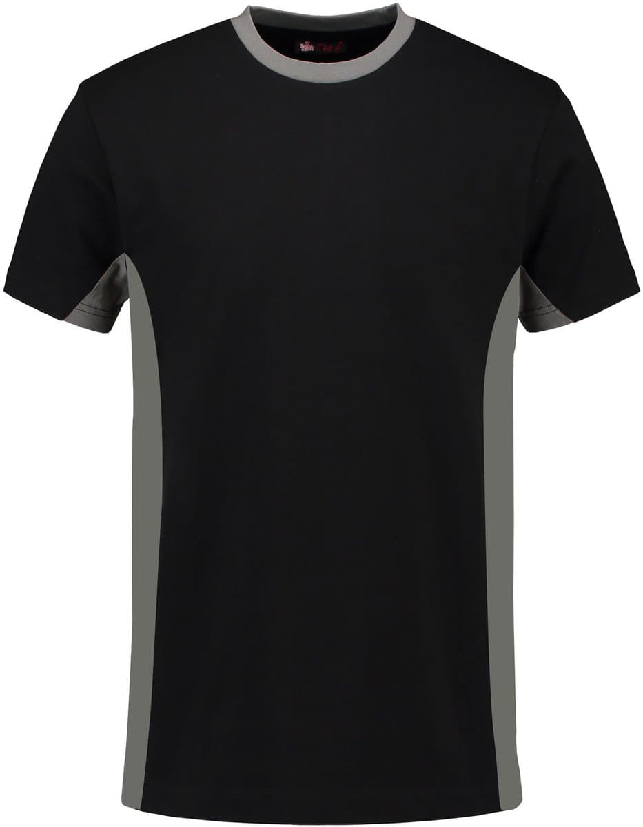 Lemon & Soda workwear contrast T-shirt in de kleur zwart met pearl grey in de maat 3XL