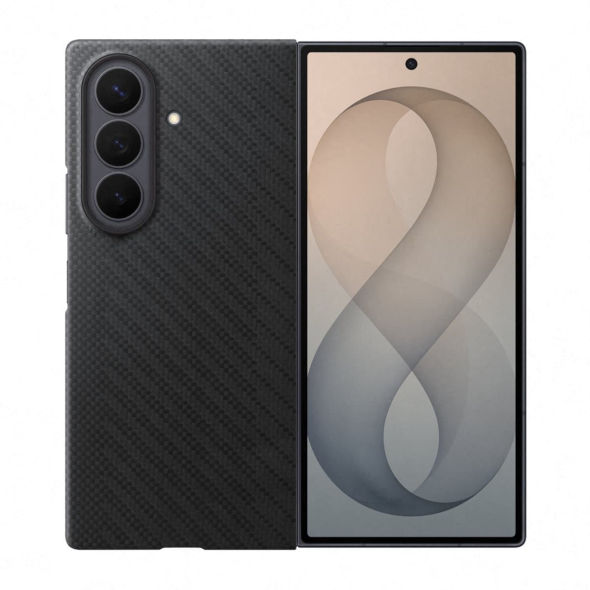Samsung Galaxy Z Fold8 Ultra Hoesje - Carbon Magnet - Zwart
