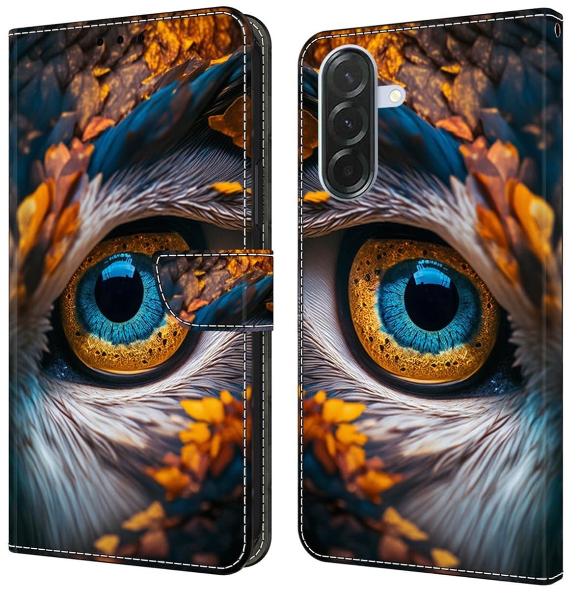 Blauw oog - book case hoesje - telefoonhoesje geschikt voor Samsung Galaxy A27