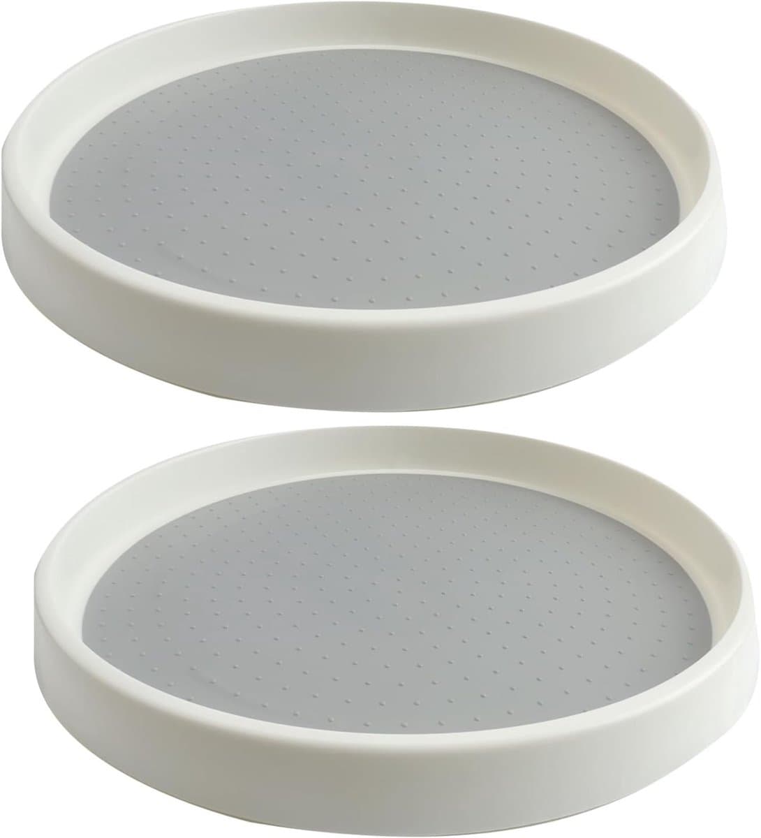 Set van 2 Lazy Susan Draaitafels van 30 cm - Keuken Organizer voor Specerijen, Kasten en Koelkasten, BPA-vrij en Ruimtebesparend