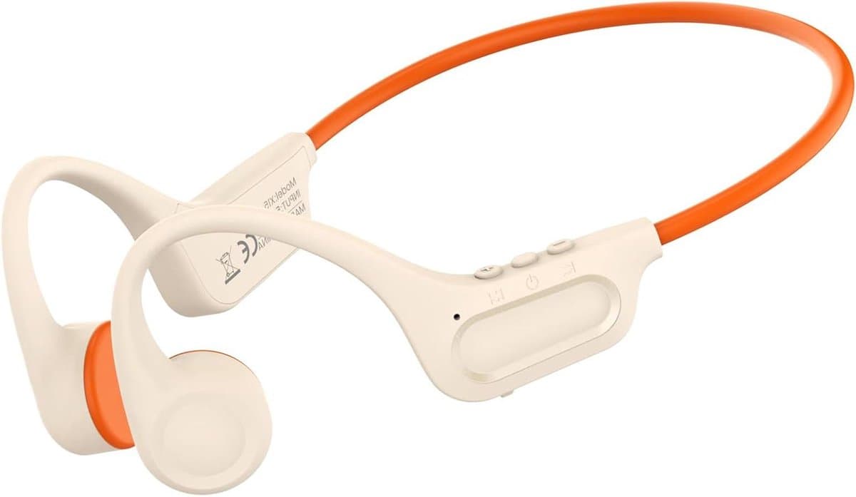 Open-oor Koptelefoon - Geleiding Hoofdtelefoon - Sport en Beweging - Bluetooth 5.3 - 8 Uur Speeltijd - Wit