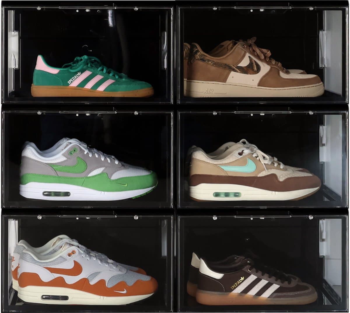 Sneakerstack® LED Sneakerbox Zwart – 6 stuks - Stapelbare Schoenenbox – Past tot schoenmaat 48 – Premium Opbergbox