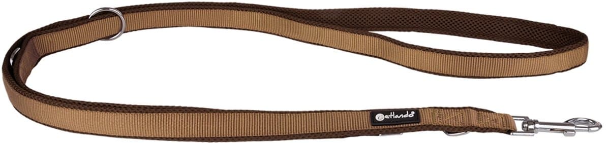 Petlando Magnetech Verstelbare Hondenlijn Mocha-Cognac 2,3 m lang -2,5 cm breed - maat M