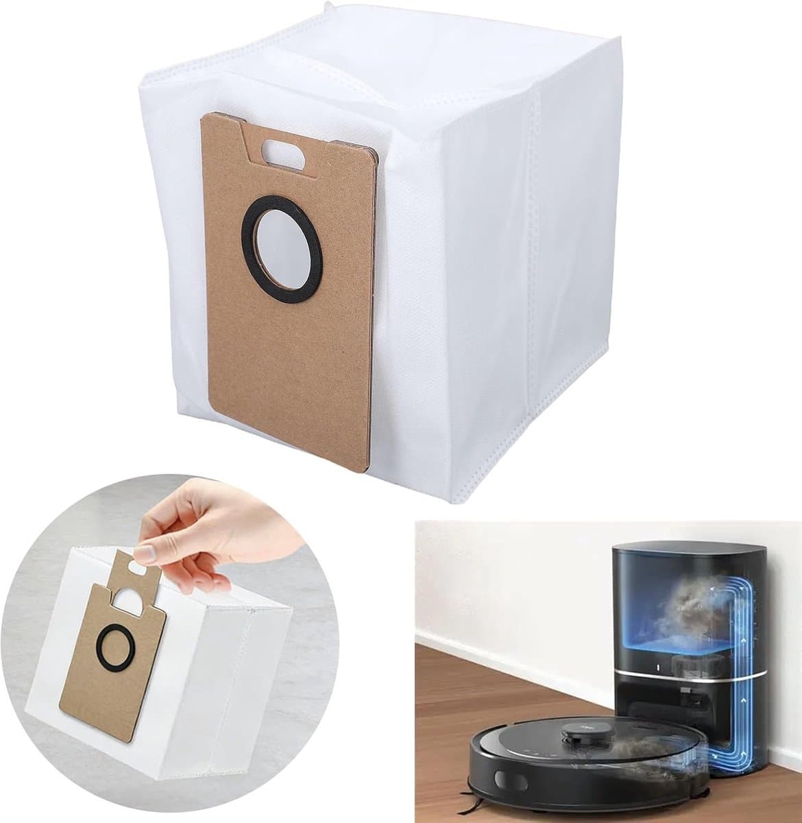 Stofzuigerzakken - Reservezakken - Robotstofzuiger - 4-laags Materiaal - 16 Stuks - Wit