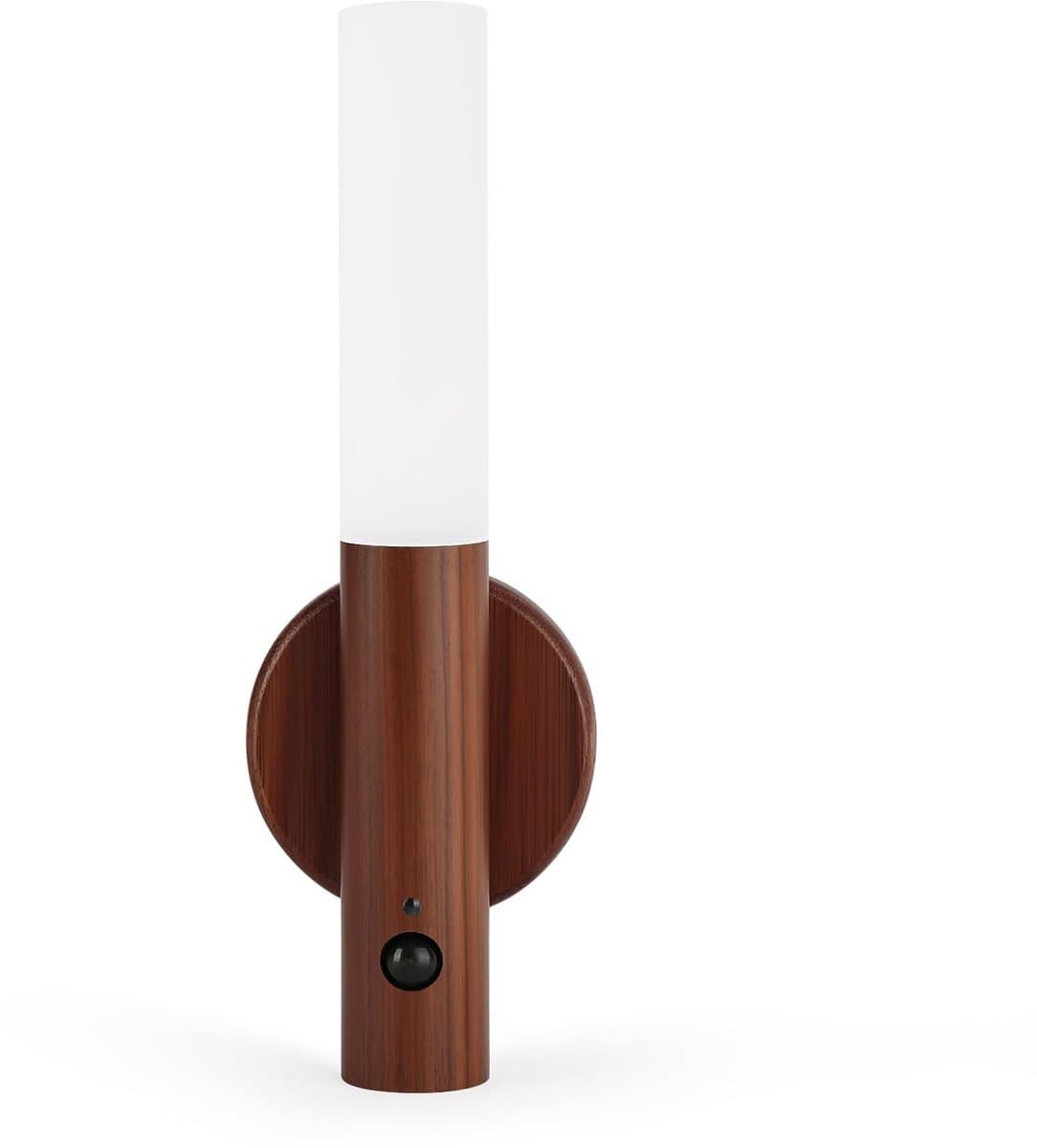 VONKELIOS®Houten bewegingssensor wandlamp, oplaadbare LED nachtlampje, magnetische wandlamp, draadloze batterijgevoede wandlamp voor slaapkamer, gang, trapkast, kast, badkamer