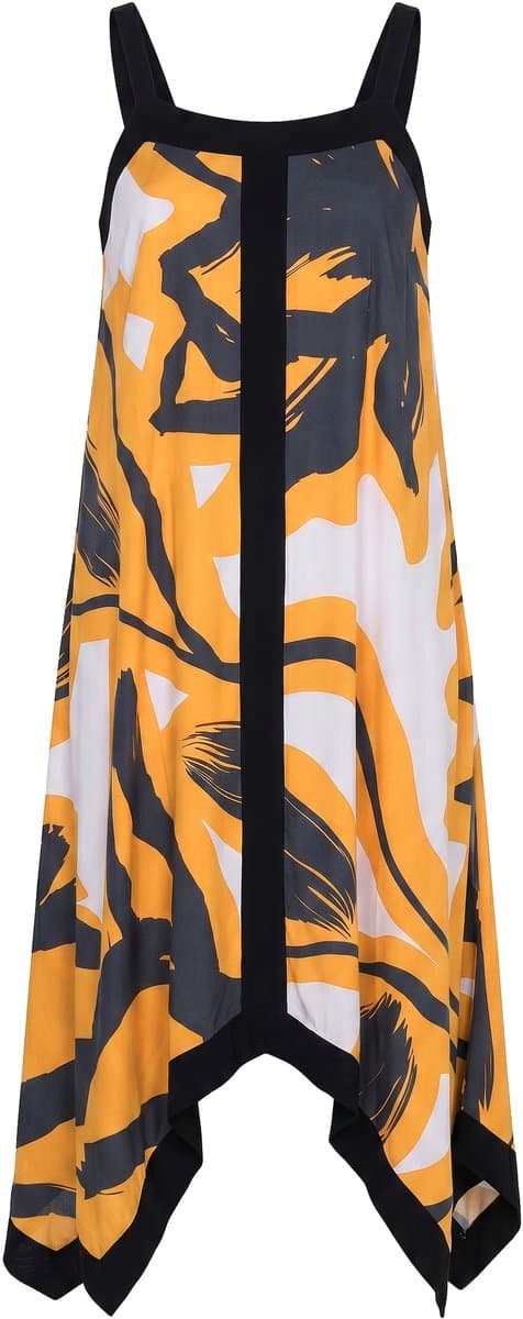 Angel of Style - Dames - Maxi-jurk van jersey mouwloze A-lijn bloemenpatroon - Sneeuwwit - Maat 58
