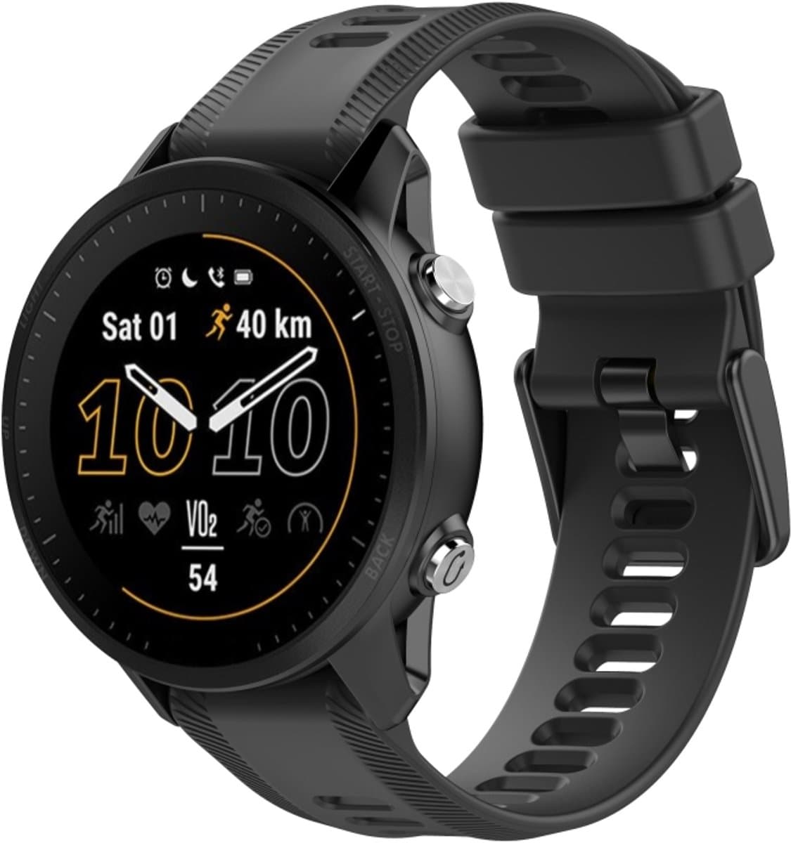 For Garmin Descent G1 22mm Solid Color Silicone Watch Band(Black)