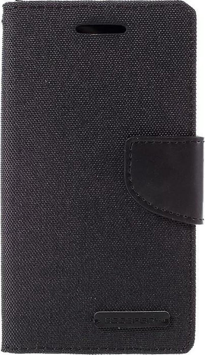 Mercury Canvas Diary Wallet Case voor Huawei P9 - Zwart