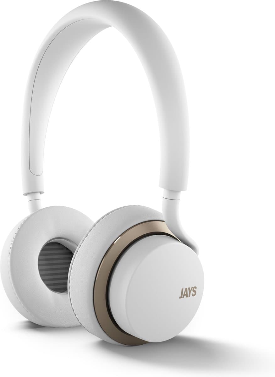 u-JAYS - On-Ear Koptelefoon - Hoofdband Stereofonisch Draadloos, mobiele hoofdtelefoon - Wit & Goud