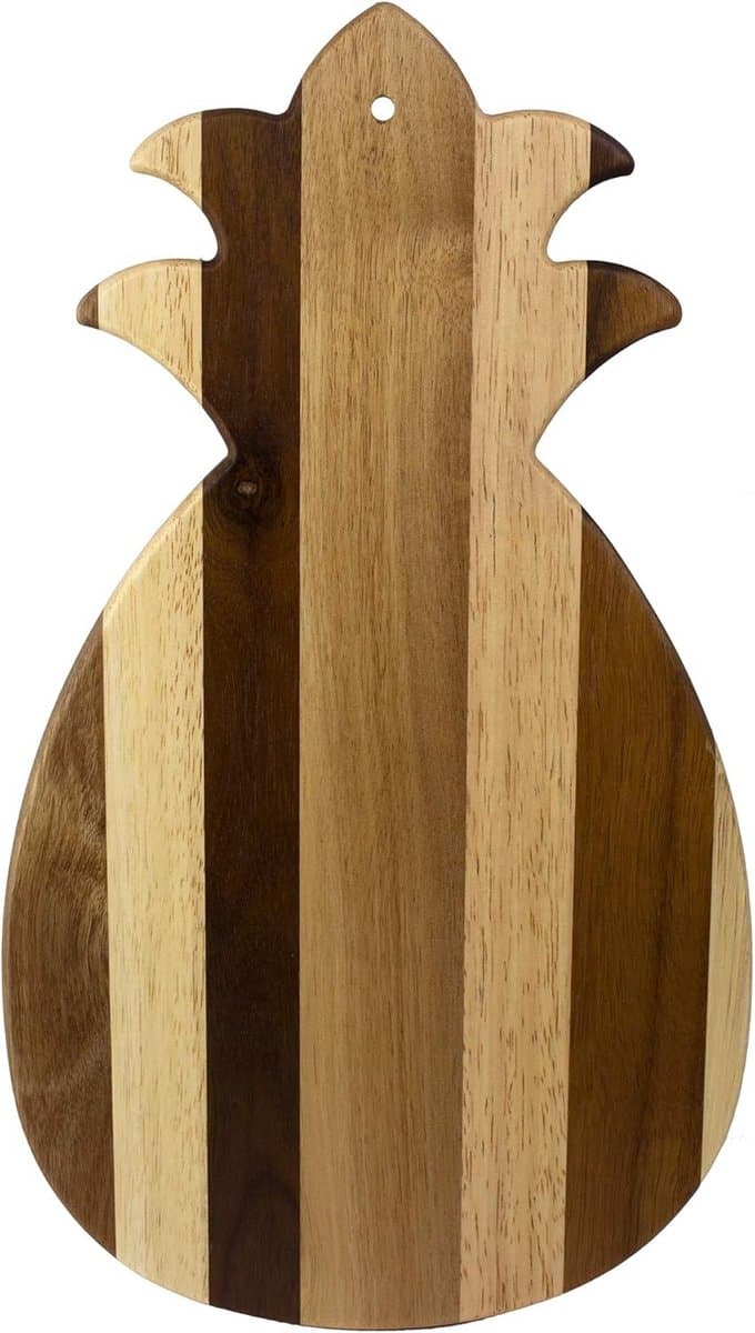 Houten Ananas Serveerplank en Snijplank – Decoratief Blok met Rustieke Uitstraling