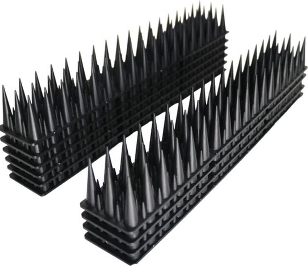 V&F® PREMIUM - Anti Klim Strip - 5 meter - Zwart - Flexibel - Extra Spikes - 10-pack - Tie Wraps & plakstickers - Duivenpinnen - Vogelpinnen – Anti Katten in Tuin – Kattenverjager - Kattenschrik - Duivenverjager - Vogelverjager - Vogelwering - Balkon