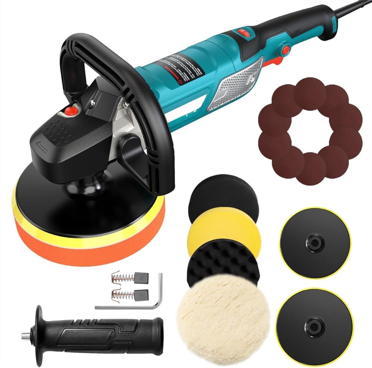AMA® Polijstmachine Auto - Excentrische Polijstmachine - Polijstmachine - Inclusief Accessoires - 2.8 kg