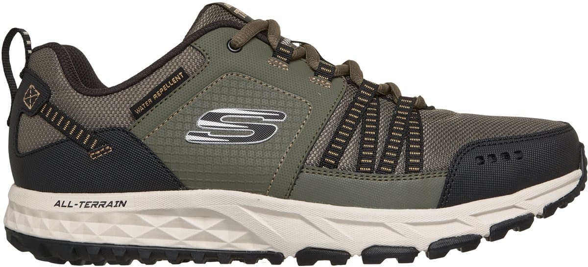 Skechers ESCAPE PLAN Heren Wandelschoenen - Groen / Zwart