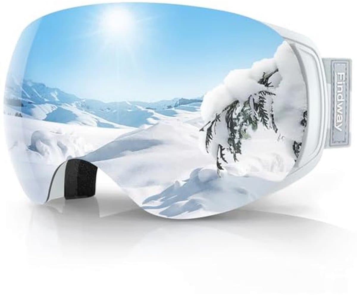 Ski Goggles voor Dames en Heren met Verwisselbare Magnetische Lens en UV Bescherming