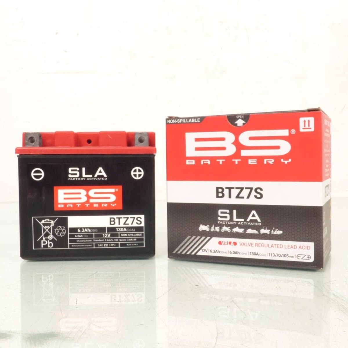 Batterie SLA BS Battery pour Moto Husqvarna 700 701 Enduro 2016 à 2019 YTZ7S / 12V 6.3Ah Neuf
