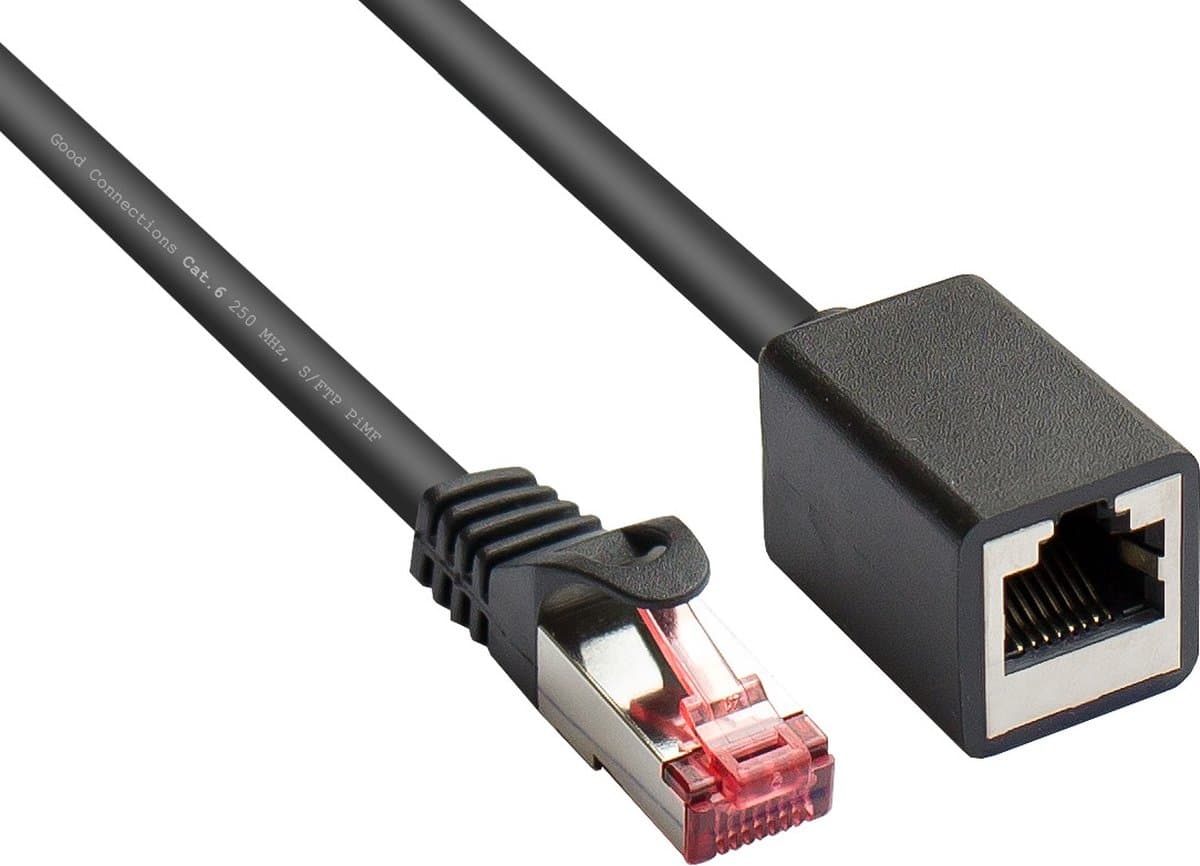 S/FTP CAT6 Gigabit netwerk verlengkabel / zwart - 10 meter