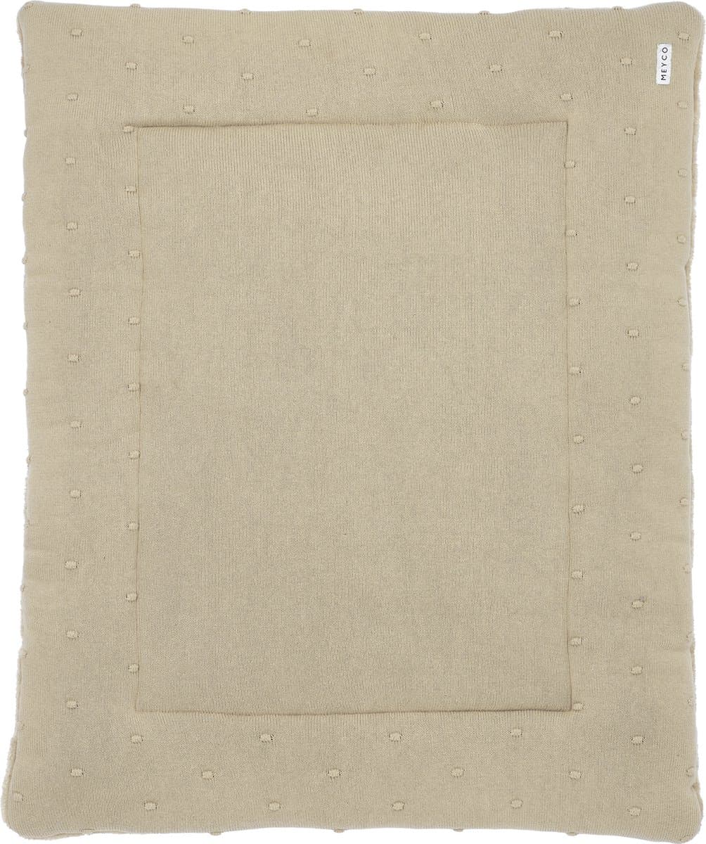 Meyco Baby Mini Knots boxkleed - sand - 77x97cm
