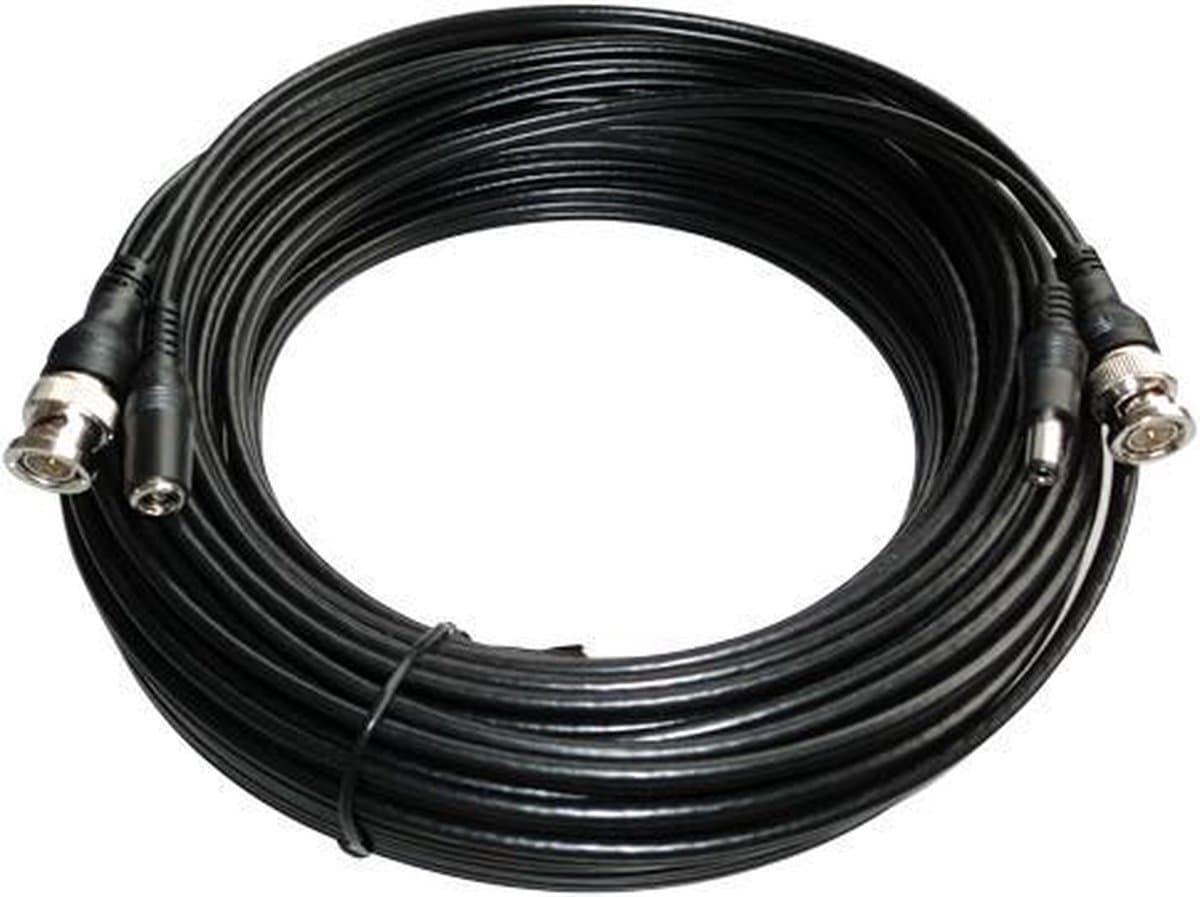 Combikabel Mini Coax BNC RG59 (Video) + Voeding 20 meter
