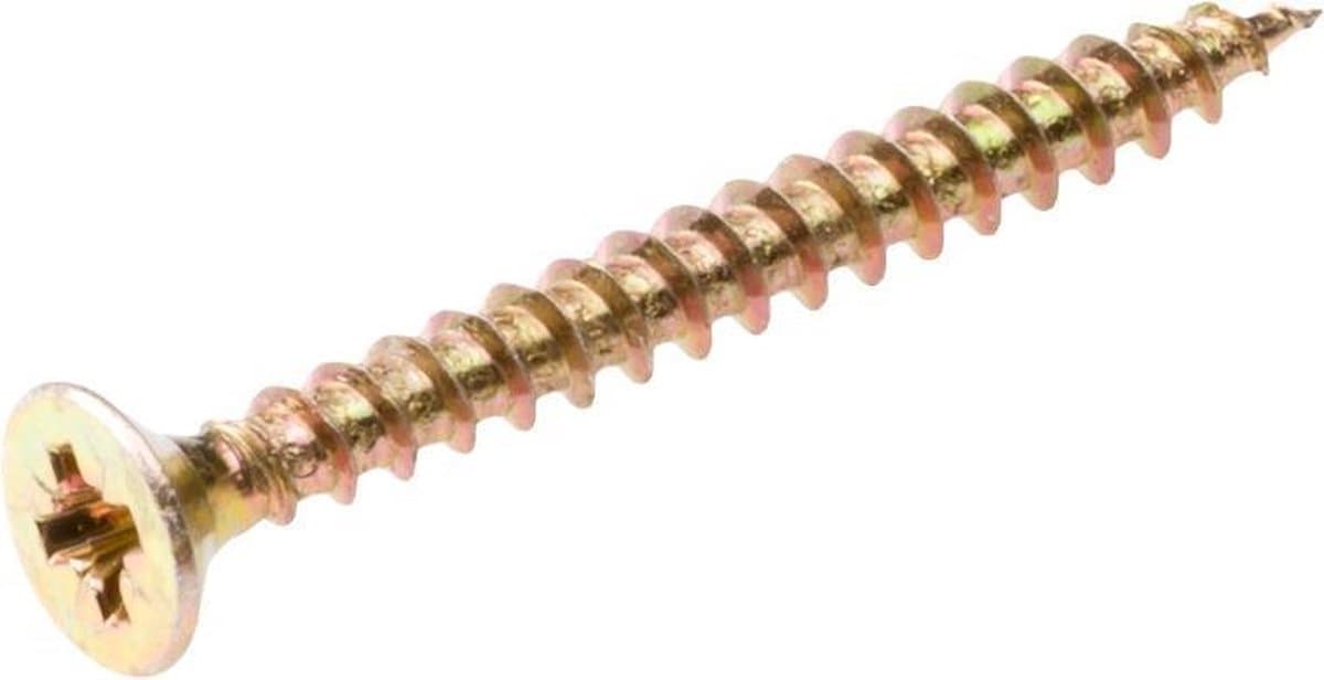 Intergard Spaanplaatschroeven geelverzinkt A-kwaliteit pozidrive 4.0x30mm