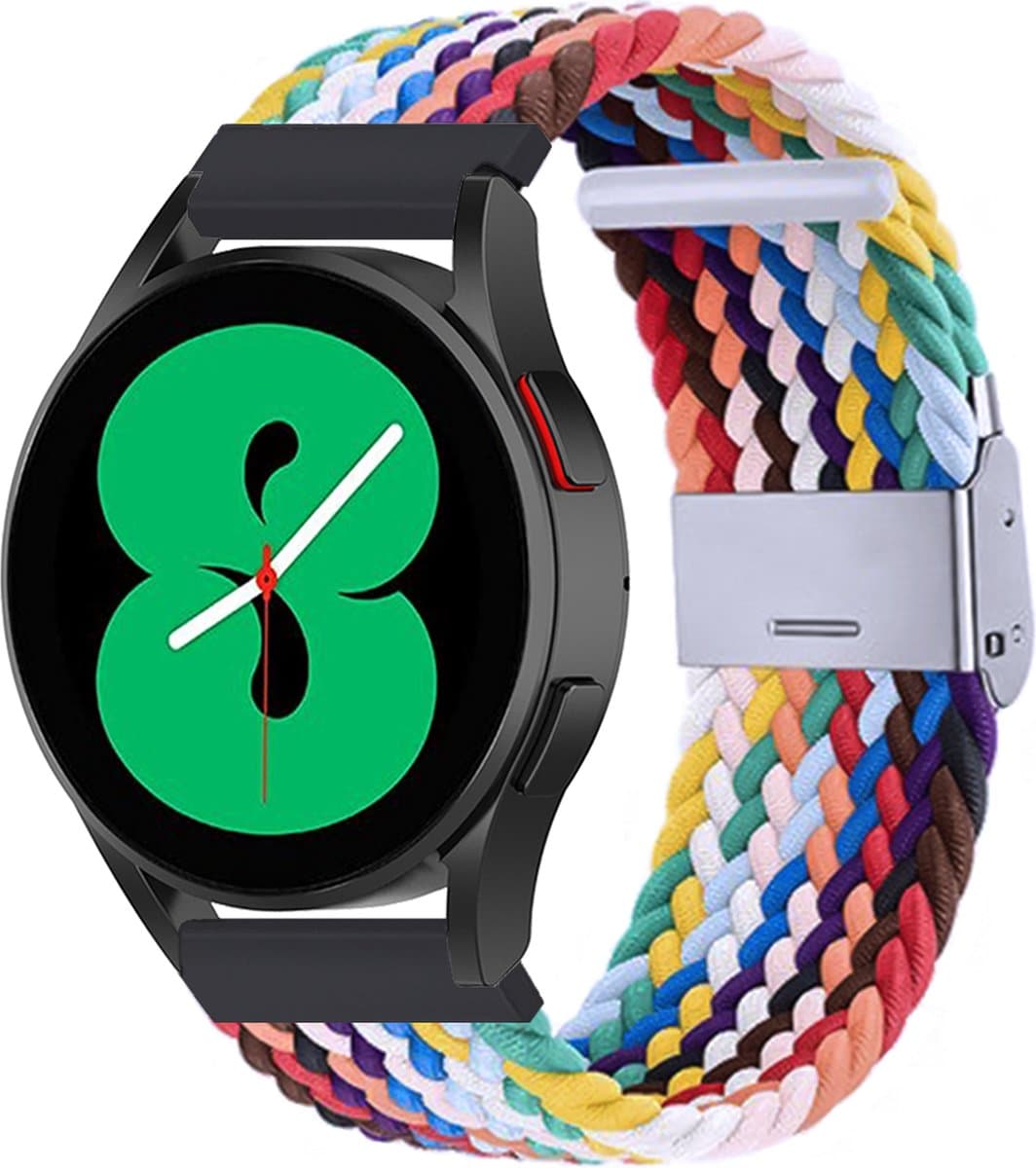 By Qubix - Compatible Samsung bandje - Braided nylon bandje 22mm - Multicolor - Geschikt voor Samsung Galaxy Watch 3 (45mm) - Galaxy Watch 46mm - Gear S3 Classic & Frontier