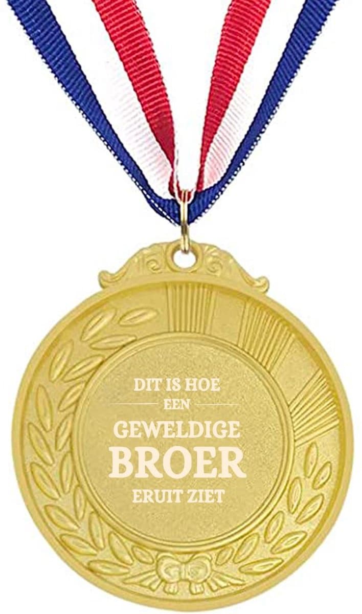 Akyol - dit is hoe een geweldige broer eruit ziet medaille goudkleuring - Broer - familie - cadeau