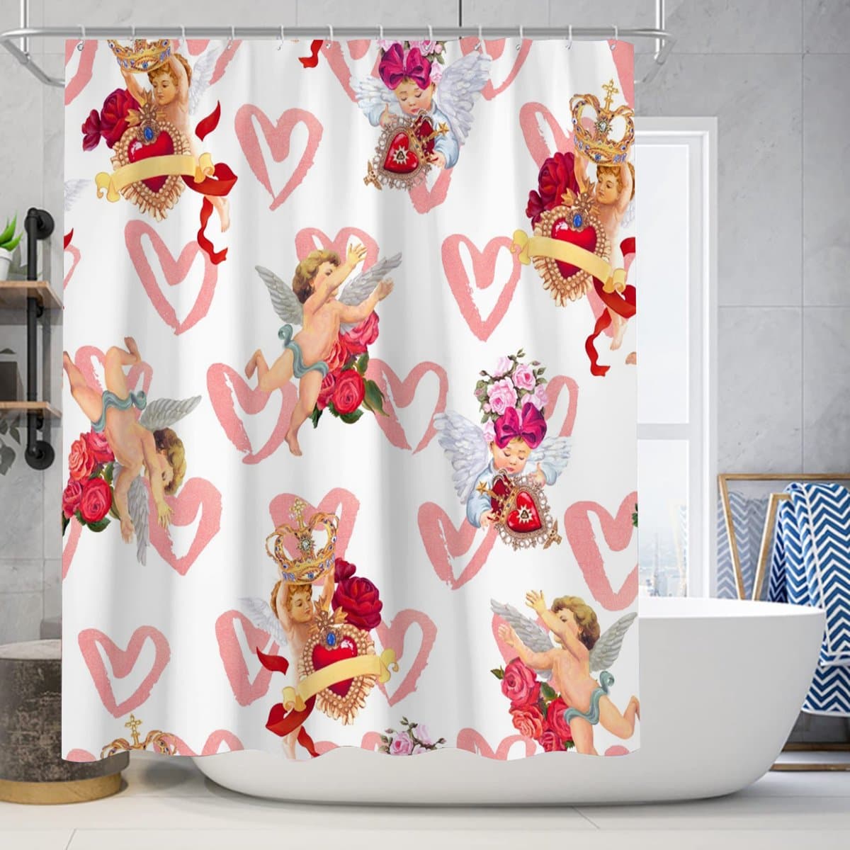 Floraweg Douchegordijn,Shower Curtain,badgordijn,badkamergordijn,Verschillende volledig printen ,-topkwaliteit - digitale printen -Anti Schimmel - Inclusief 12 ringen -met 12 stuks douchegordijnhaken – Waterdicht -Wasbaar- Polyester - 180x200 cm