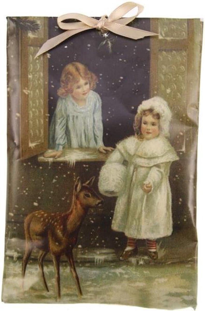 Geurzakje Meisjes met hert (kaneel) 17x11,5cm