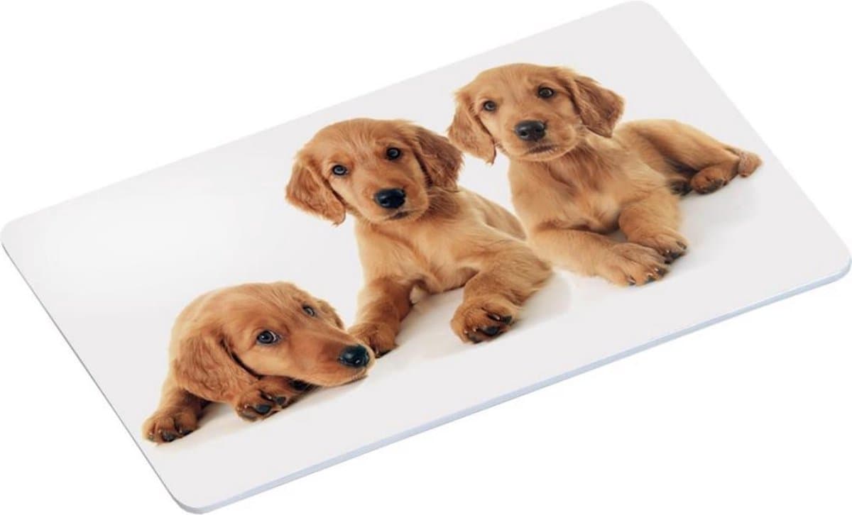 Ontbijtbord puppy's, Set van 2 stuks, Melamine
