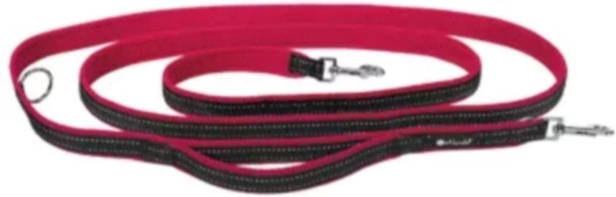 Petlando Dressuurlijn met veiligheids greep Outdoor Rood - 3 meter - 3 cm breed - maat L