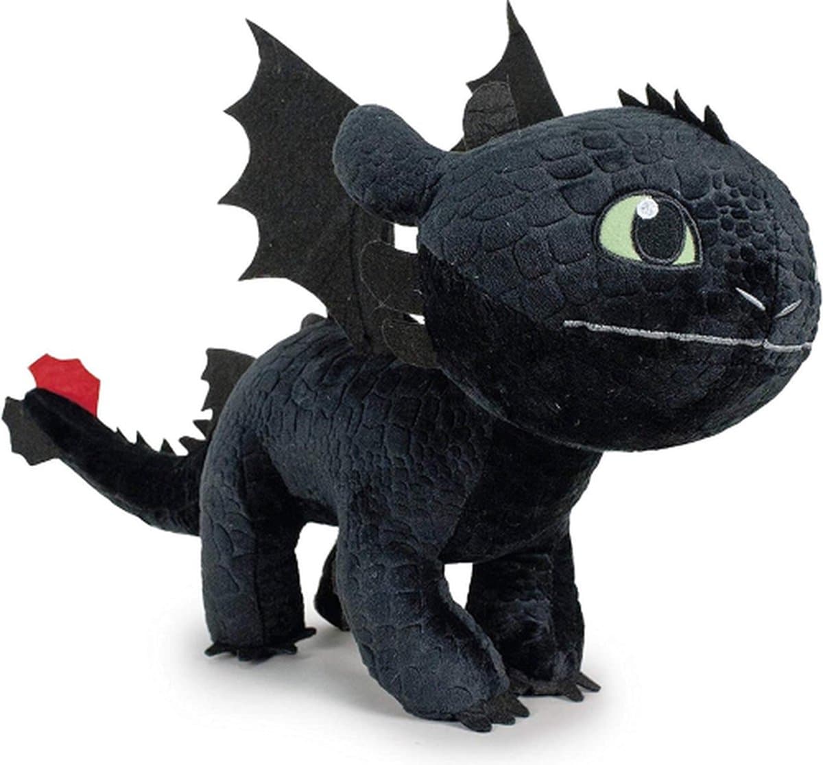 Toothless Zwart – Hoe tem je een Draak / How to train your Dragon Pluche Knuffel 35 cm - Speelgoed Knuffels voor Kinderen - Draak Draken Dinosaurus - Toothless, Light Fury, Stormfly, Meatlug, Hookfang, Barf & Belch