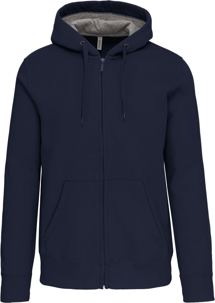 Kariban Hooded sweater met rits K444 - Navy - M