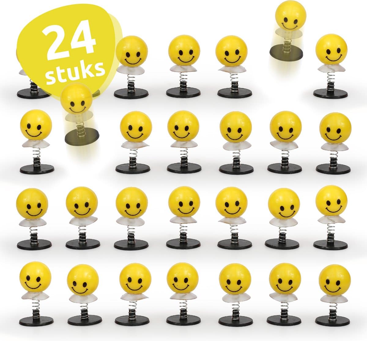 Isa's Friends® - Uitdeelcadeautjes Bouncing Smileys - 24 stuks - Traktatie