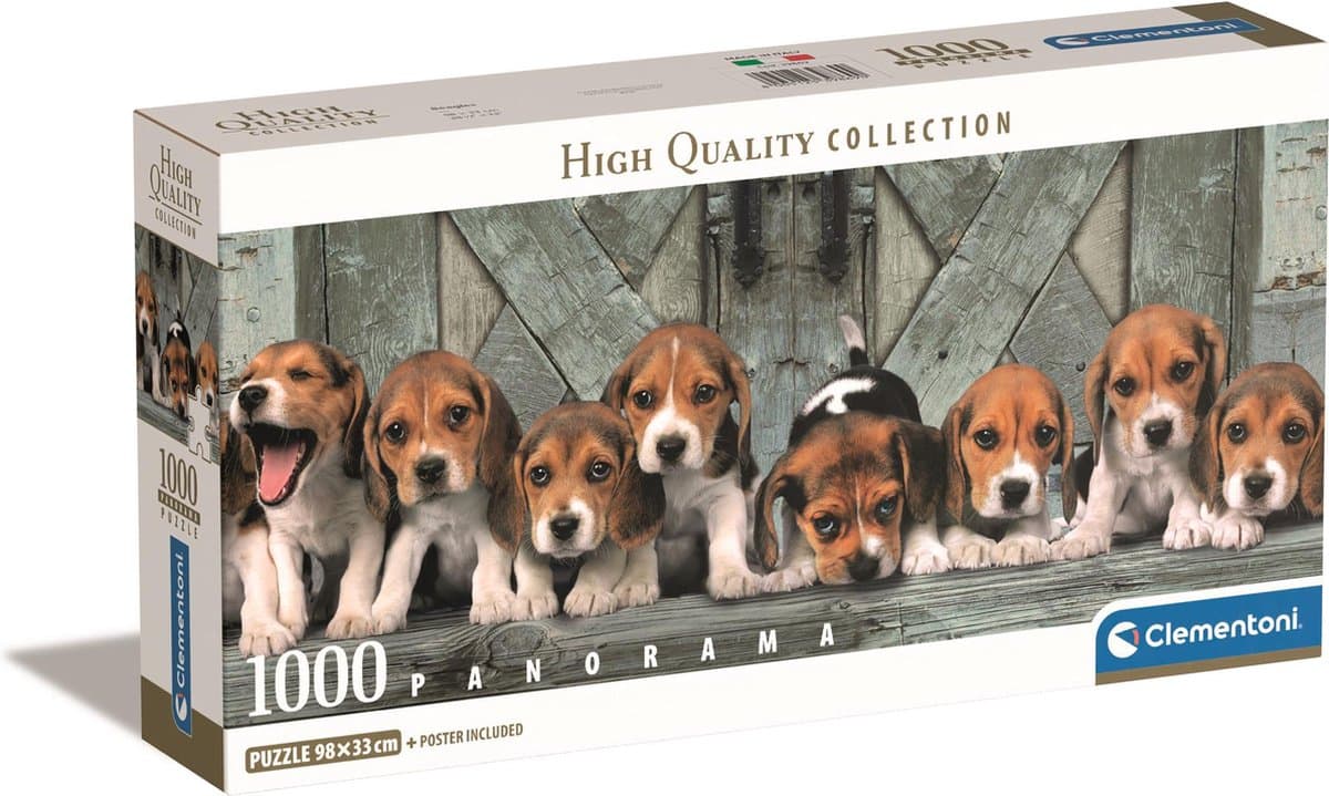 Clementoni puzzel Beagles - 1000 stuks, meerkleurig