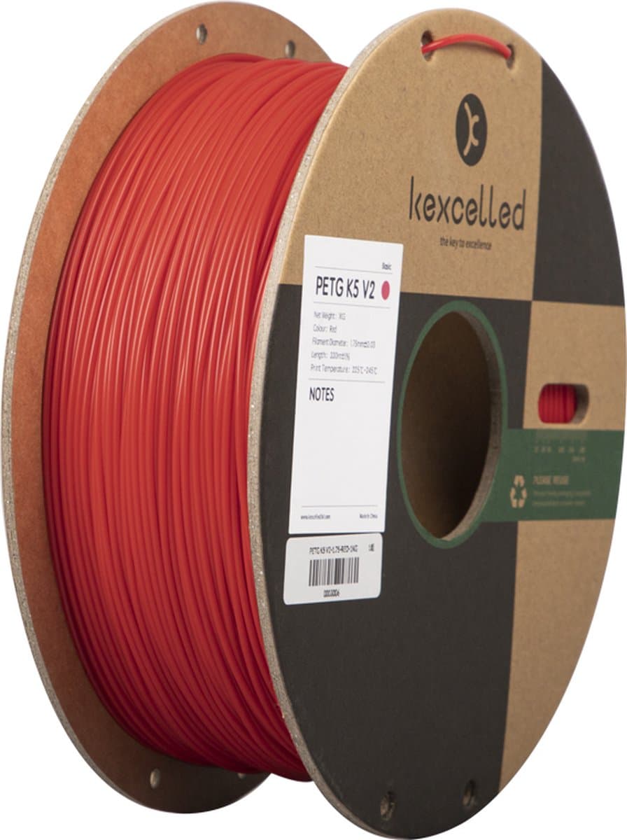 Kexcelled PETG Rood/Red 1.75mm 1kg 3D Printer filament