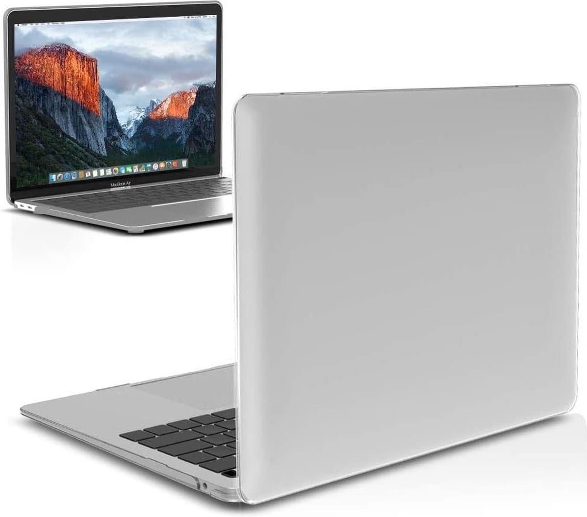 Laptopcover - Geschikt voor MacBook Air 13,3 inch - Case - Cover Hardcase - A1932 (2018) - Transparant