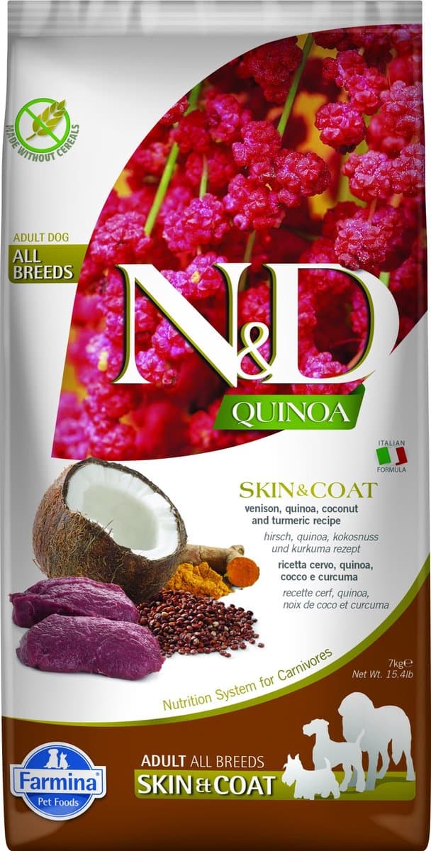 Farmina N&D Quinoa Huid & Vacht Volwassen Grote Hond Ree 7 kg