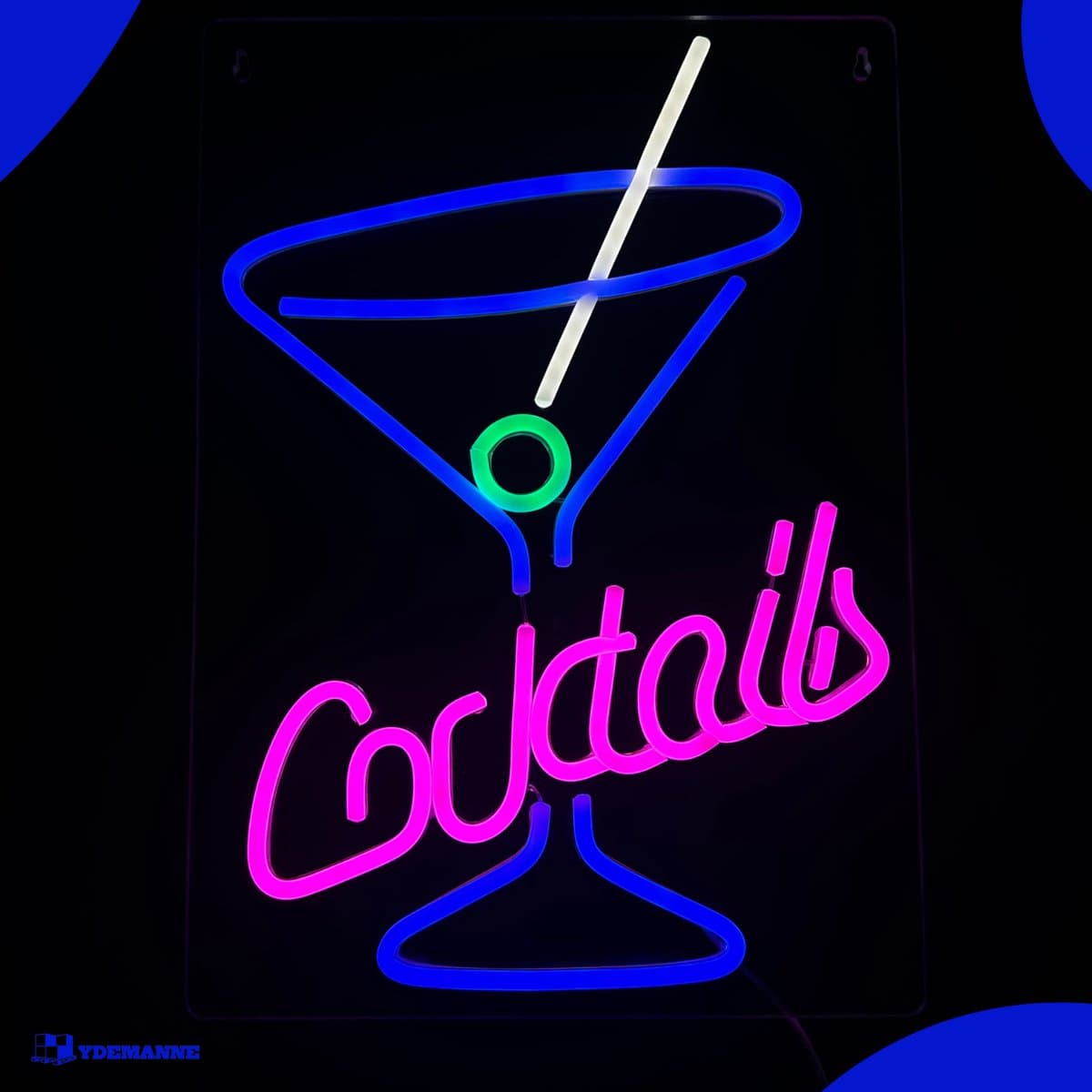 Neon Lamp - Cocktails - Dimbaar - Incl. Ophanghaakjes - Neon Sign - Neon Verlichting - Neon Led Lamp - Wandlamp