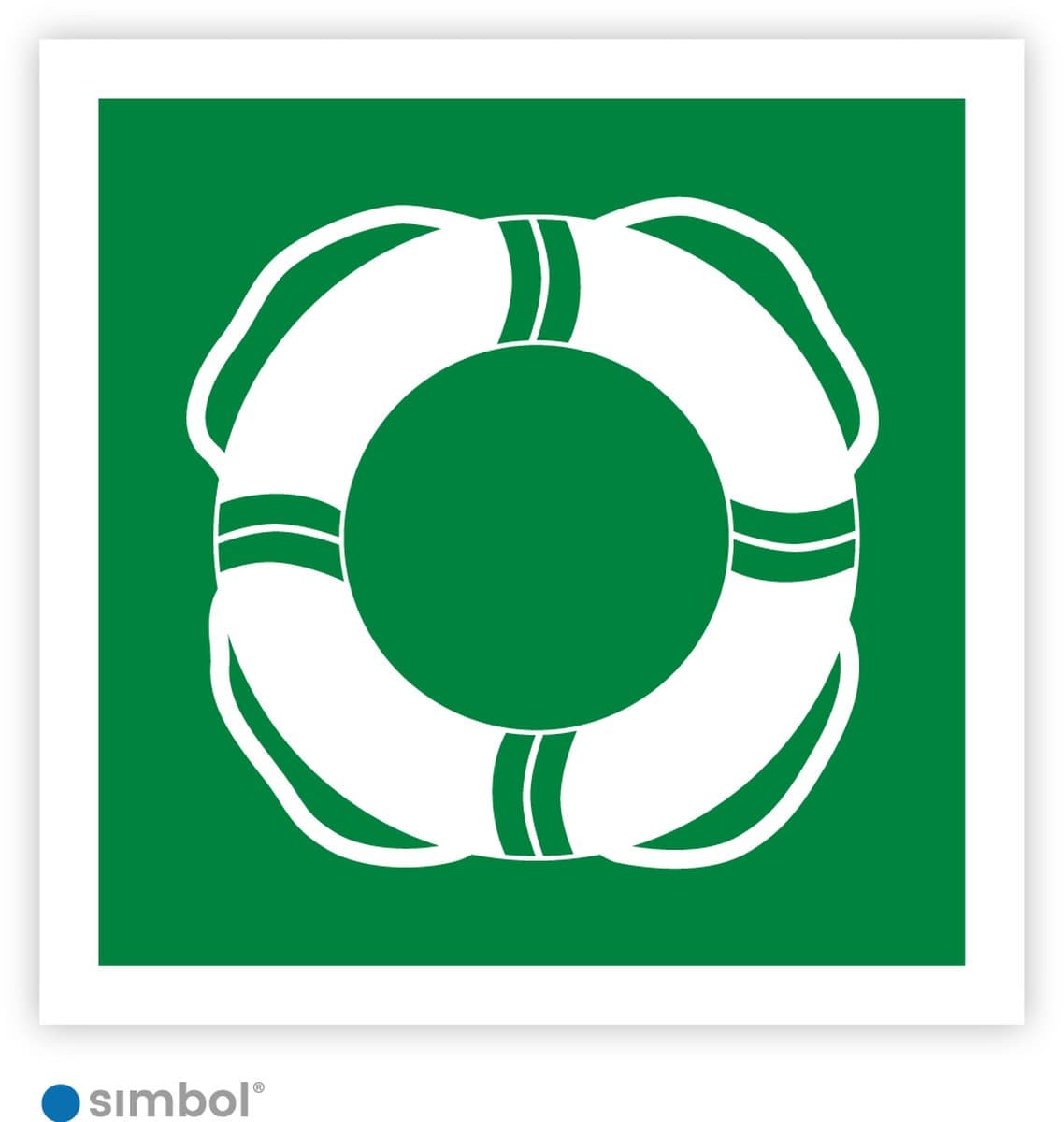 Simbol® - Stickers Reddingsboei (E061) - Formaat 10 x 10 cm.
