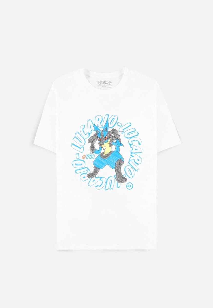 Pokémon - Lucario Heren T-shirt - XL - Wit