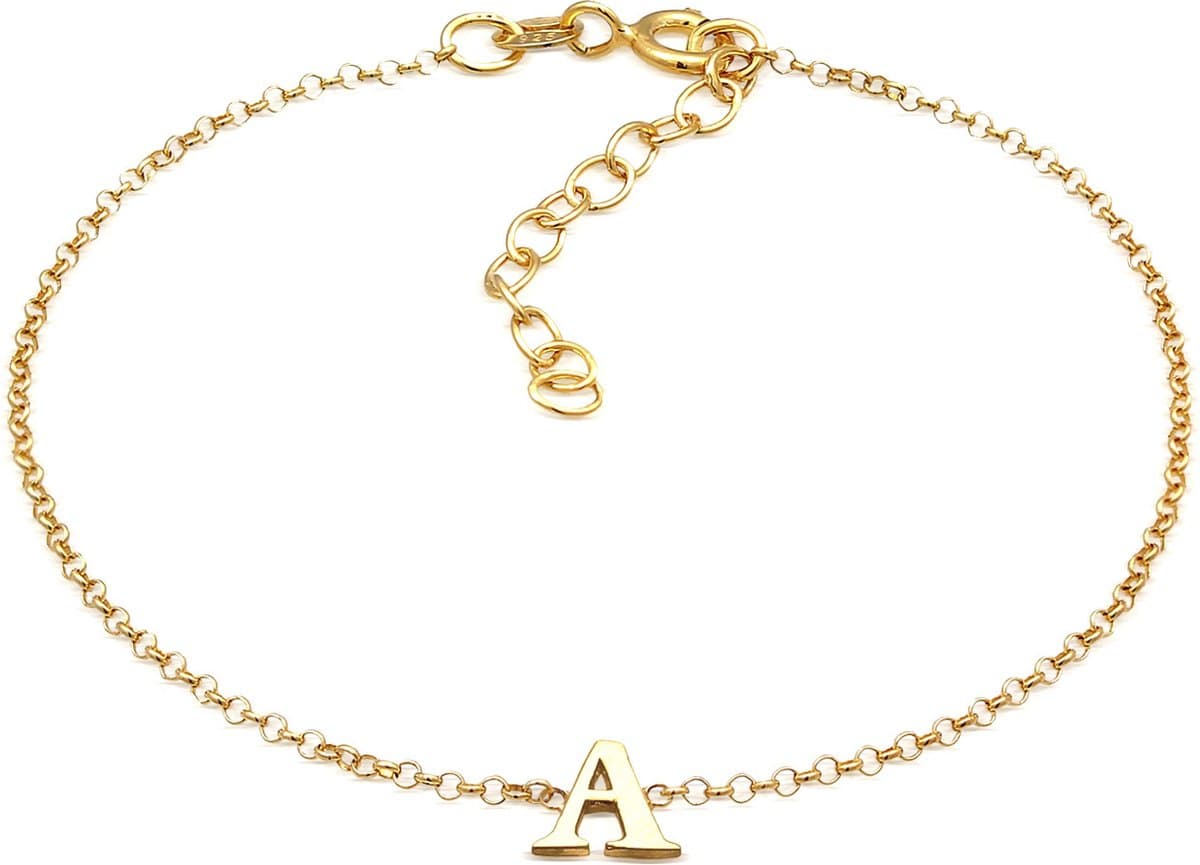 Elli - Armband - Dames hanger Letter A Basis in 925 Sterling Zilver - Dames