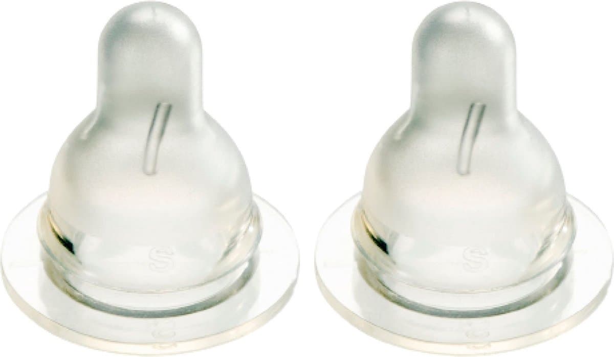 Difrax Natural Flessenspeen - Large - 6+ Maanden - 2 Stuks