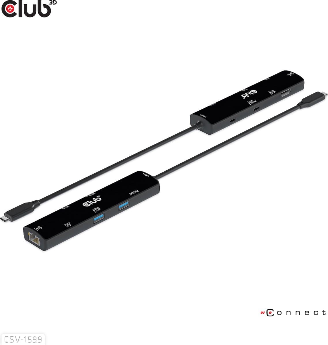 CLUB3D USB4™ Gen3x2 Type-C, 6-in-1 Hub with HDMI™ 8K60Hz or 4K120Hz, 2xUSB Type-A(10G), Ethernet RJ45(2.5G) and 2xUSB Type-C, 1x Data(10G) and 1xPD3.0 charging 100 watt