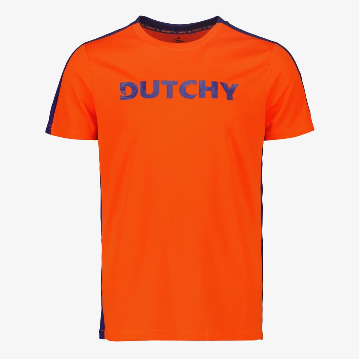 Dutchy heren voetbal T-shirt oranje blauw - Maat L
