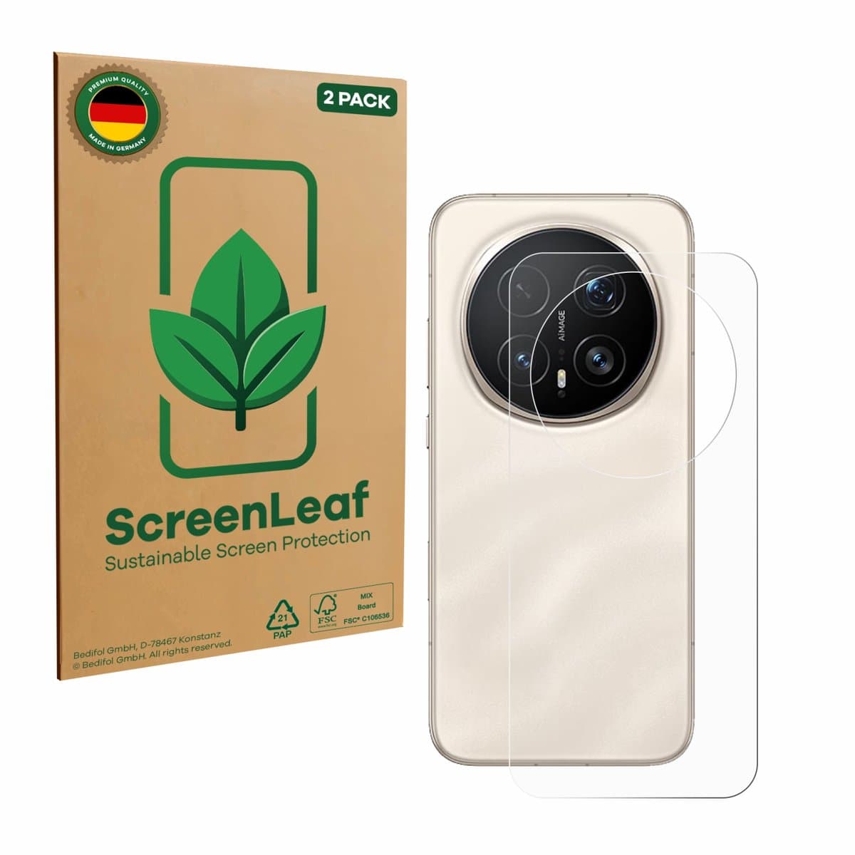 ScreenLeaf - Screenprotector voor Honor Magic 8 Pro (Achterkant) - Duurzame schermbescherming Folie Beschermfolie transparant 2 Stuks